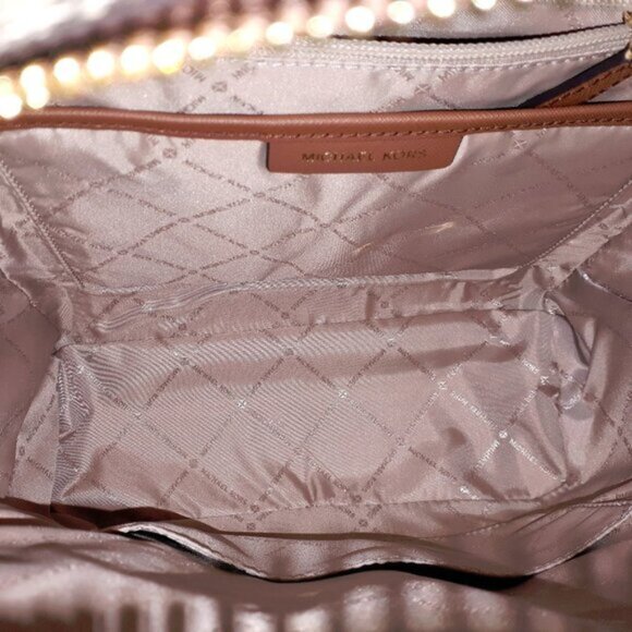 NWT MICHAEL Michael Kors brown & cream convertible backpack handbag - Picture 6 of 9